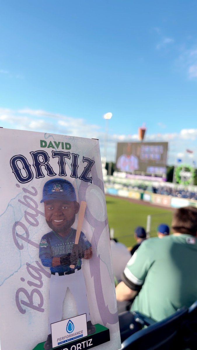 twargo25's tweet photo. It's Bobblehead Night ⚾️🐐

@GoYardGoats are remembering David Ortiz on the Rock Cats by giving away a bobblehead. 

This giveaway is served for the first 1,000 fans in attendance. https://t.co/Duc6tue9Wx