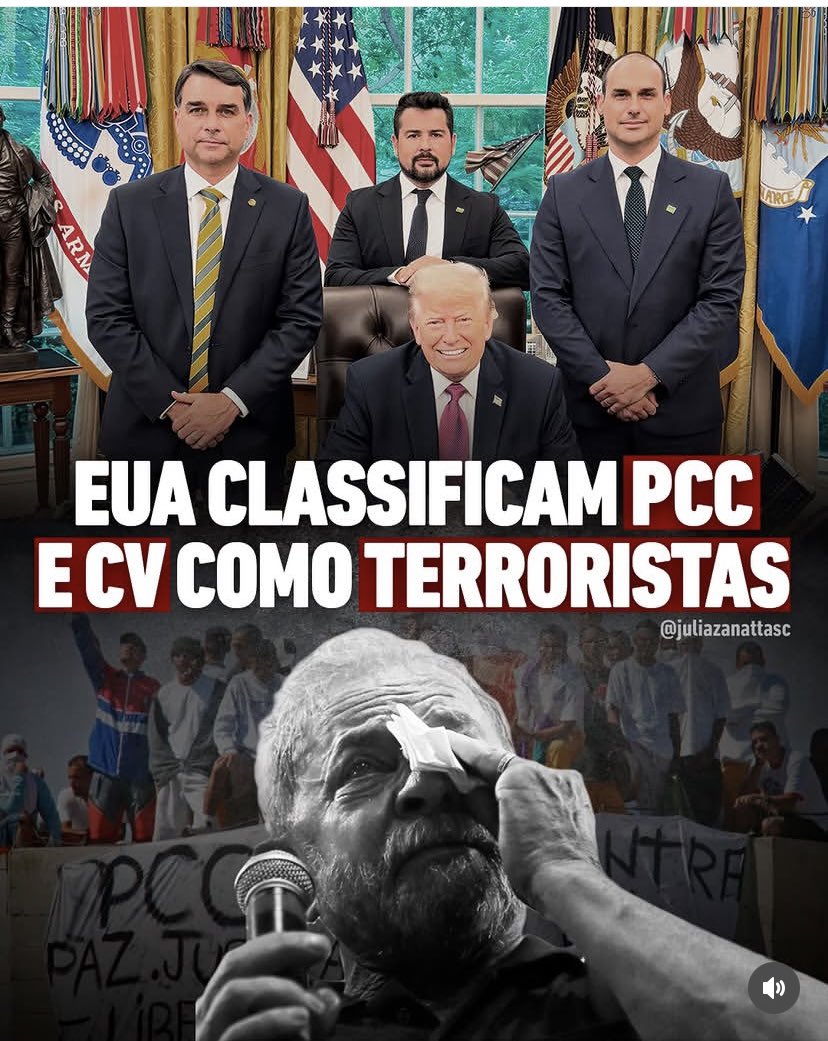 Fernand74620664's tweet photo. EUA classificam PCC e CV como organizações terroristas. 

Atenção esquerdista, se for chorar manda áudio. https://t.co/l33EBS6nUz
