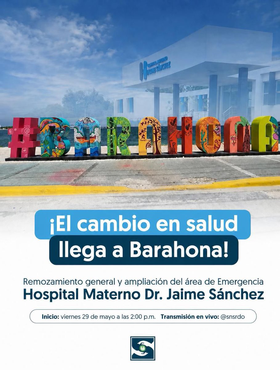 HPMINSA's tweet photo. ✅Este viernes será inaugurado el renovado Hospital Materno Dr. Jaime Sánchez, una obra que fortalece la atención sanitaria y marca un nuevo avance para la salud materno infantil en toda la región Enriquillo.

🤳Sigue nuestro LIVE: @snsrdo

#SNSAvanza 
#HospitalJaimeSánchez https://t.co/ioQyx0yepJ
