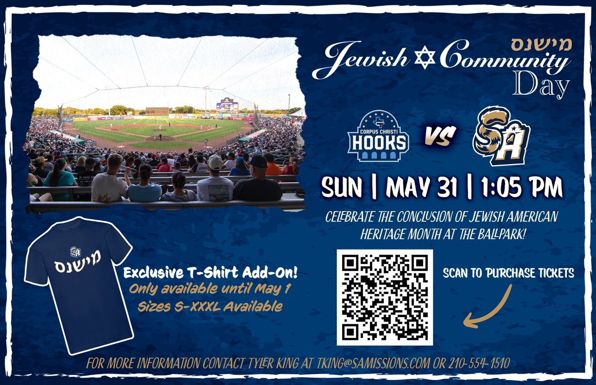 HFLAofSA's tweet photo. Rabbi Teldon will throw the 1st pitch. Linda Wolfe will be selling kosher hot dogs and other food.

One of our pitchers &amp; member of Team Israel, Josh Mallitz, will be at the T-Shirt pickup table from 12:00-12:15 PM for pictures. Exciting Stuff!

https://t.co/9Bm7ZvlDtZ... https://t.co/MQJeSbJpkH