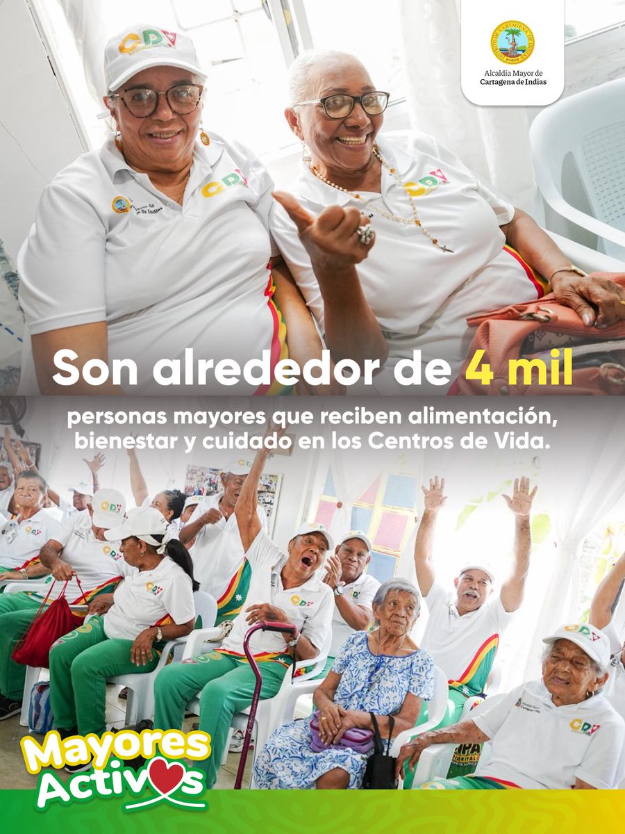 SecparCTG's tweet photo. 👵 Allí cuentan con alimentación y acompañamiento profesional en áreas como enfermería, psicología, nutrición y fisioterapia, entre otras, para aportar a su bienestar y calidad de vida. Además, recibieron kits de aseo personal donados por la DIAN. https://t.co/BRbW43I1sJ