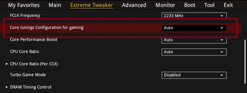 x1lly's tweet photo. Free BIOS check for ASUS AM5 / Ryzen users:

Look for “Core Tuning Config for Gaming.”

Use "Level 2" in BIOS

This setting is designed around better gaming behavior / latency, and on newer BIOS versions it’s usually the direction you want versus older legacy behavior. https://t.co/a0W6aKyA2d