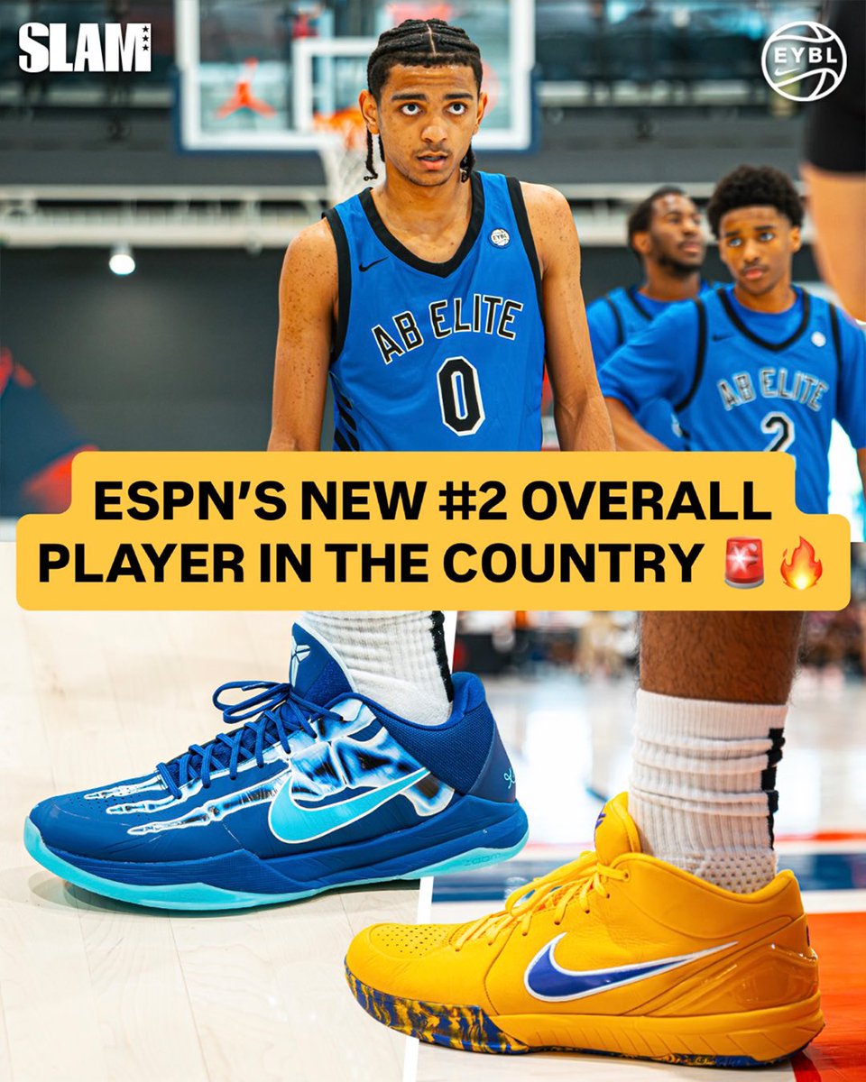 SLAM_HS's tweet photo. ESPN just bumped Beckham Black up to #2 overall in 2027 🚨👀 @beckhamblack0 

The 5⭐️ PG has been COOKING at EYBL 🔥

@NikeEYB @abelite2027 https://t.co/d8OZ2Dwy6N