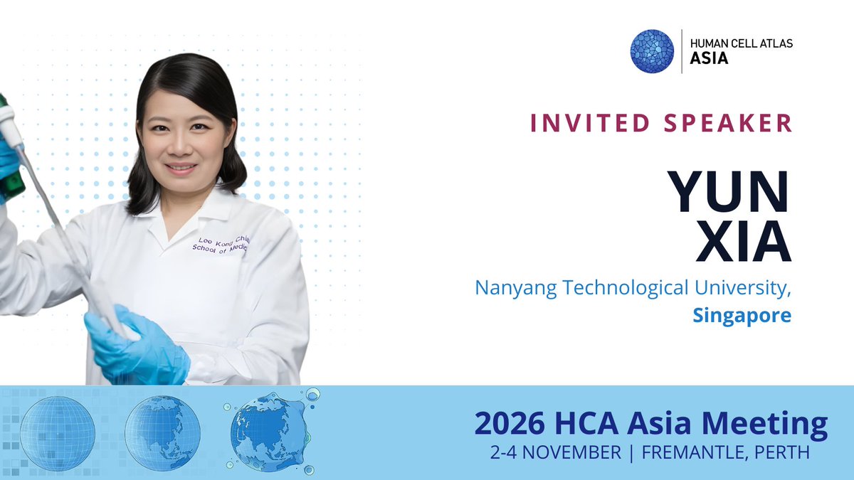Al__Forrest's tweet photo. Welcoming Yun Xia from @NTUsg to #HCA2026Asia!

Advancing #StemCells and #Organoids to model kidney development and disease.

Join us in Fremantle: https://t.co/fmhyNvJlJv

#RegenerativeMedicine #KidneyResearch #HumanCellAtlas

Publications: https://t.co/Jc4oWjMUNA https://t.co/KhFdt4MxzG