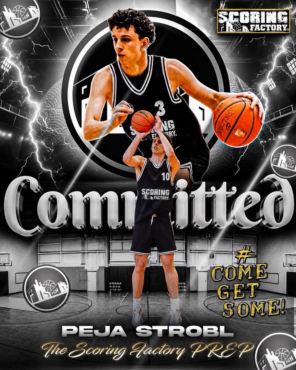 TSF_PREP's tweet photo. Class of 2026 guard @PejaStrobl is officially committed to The Scoring Factory PREP.

Peja brings a wealth of international basketball experience after spending the last two seasons at RASTA Vechta in Germany, combined with standout performances for the Austrian National Team at the FIBA U18 European Championships and at the NBA Academy. He previously won a WPIAL championship and created buzz on the MADE Hoops Circuit. 

Peja is a 6’3” guard with an elite basketball IQ and has added significant size and athleticism over the last two seasons abroad. He is a dynamic player on both ends of the floor and is known for his exceptional shooting ability and feel for the game that allows him to seamlessly fit into any playing style. 

#ComeGetSome @ScoringFactory