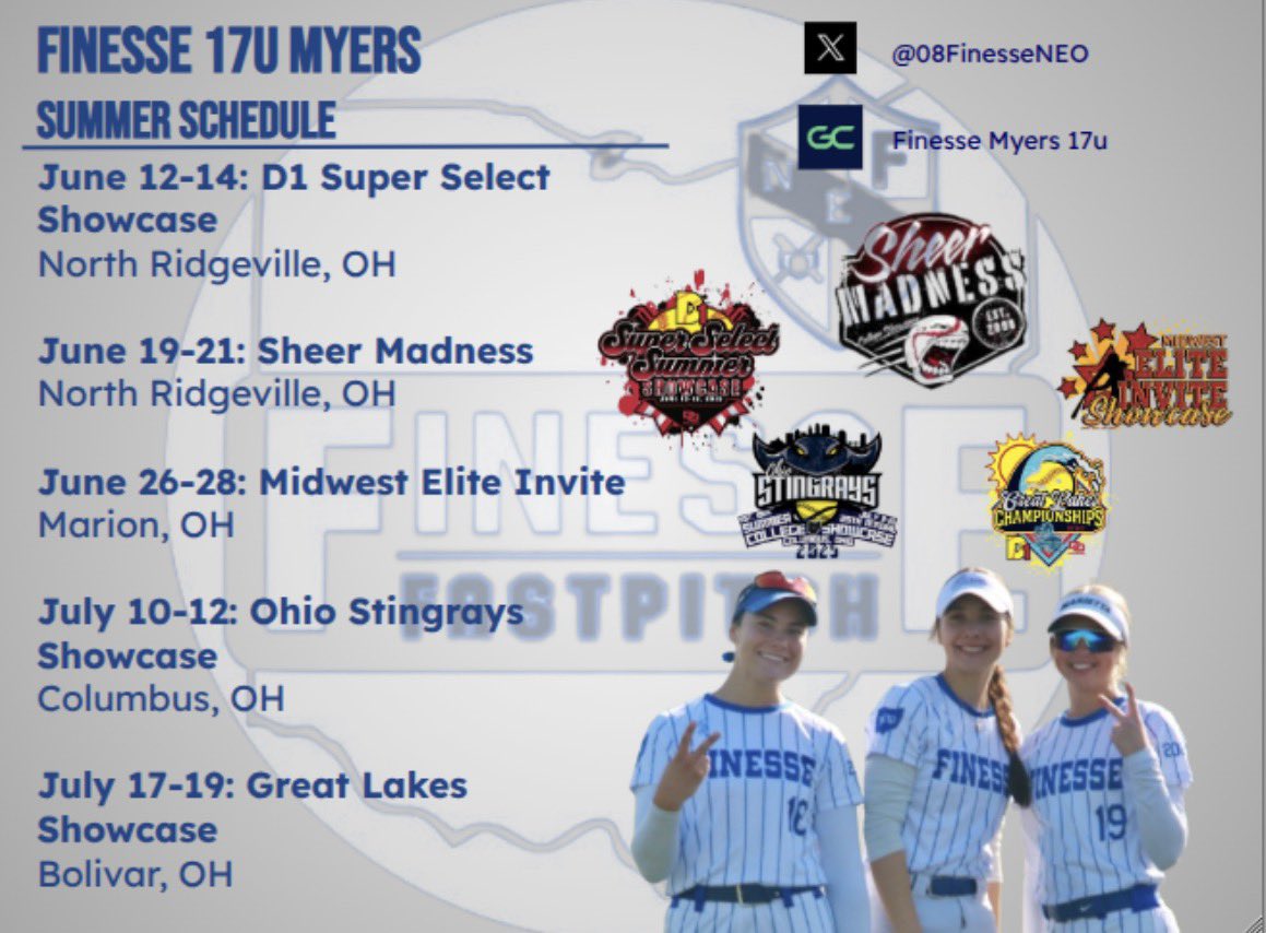 08FinesseNEO's tweet photo. As highschool seasons are coming to an end we are starting to prepare for the summer season. We are very excited to all get back on the field together! 🥎🥎 https://t.co/iGIKxhPoBt