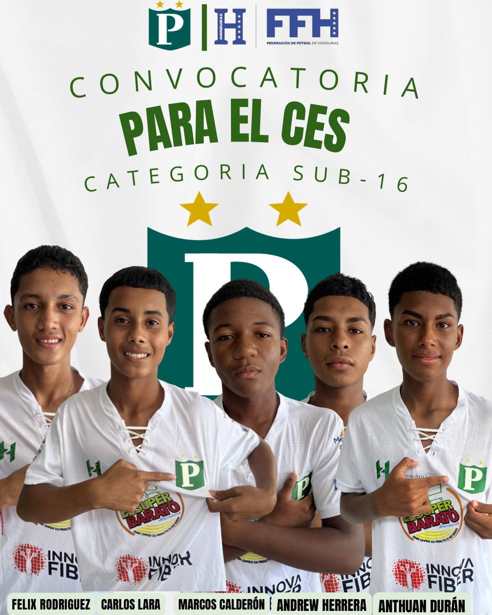 PlatenseFClub's tweet photo. 🇳🇬🤍¡Orgullo Selacio! 🇭🇳 🦈👏

Felicitamos a nuestros jugadores de Reservas de Platense F.C. por su convocatoria para formar parte del CES ( Centro de Entrenamiento de Selecciones) de la categoría Sub-16. 🇭🇳 

👏Félix Rodríguez
👏Carlos Lara 
👏Marcos Calderón
👏Andrew Herrera https://t.co/o71cs7UgtN
