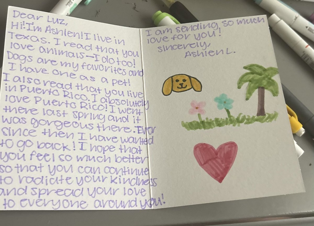 AshlenLengefeld's tweet photo. This month I’ve been working on a little volunteer project that I’m really proud of. 💚

For Mental Health Awareness Month, I’ve been writing letters to elderly people in senior communities through Love For Our Elders, a nonprofit that fights loneliness by connecting people through handwritten notes. They believe no one should feel alone, and they’re out here proving it one letter at a time.

It doesn’t take long and it means SO much to those receiving them. Loneliness is a real mental health issue, and sometimes a simple letter is enough to remind someone they’re seen. 

Here are a few that I wrote. 
You can write your own letter at https://t.co/o3ie1lhKS8 💌

#LoveForOurElders
#MentalHealthAwarenessMonth 

@KingwoodSB 
@IGNational14u
@ImpactGoldOrg 
@jazzvesely