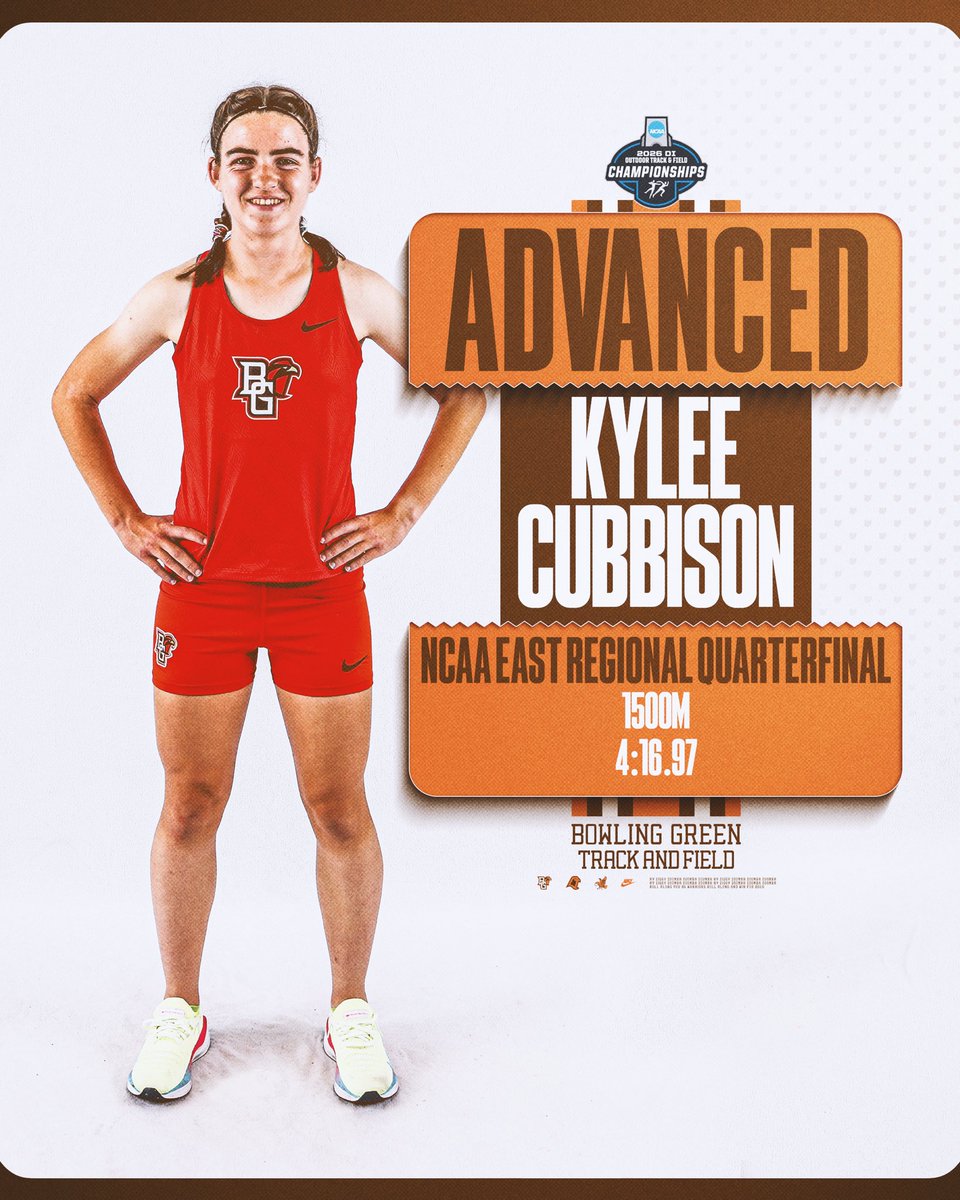 BGSUXCTF's tweet photo. 𝐒𝐞𝐞 𝐲𝐨𝐮 𝐒𝐚𝐭𝐮𝐫𝐝𝐚𝐲 📆

Kylee Cubbison finishes fourth in her heat, advancing to Saturday’s quarterfinal with a 4:16.97 race!

#AyZiggy 🦅 https://t.co/4jsCfsiDSe