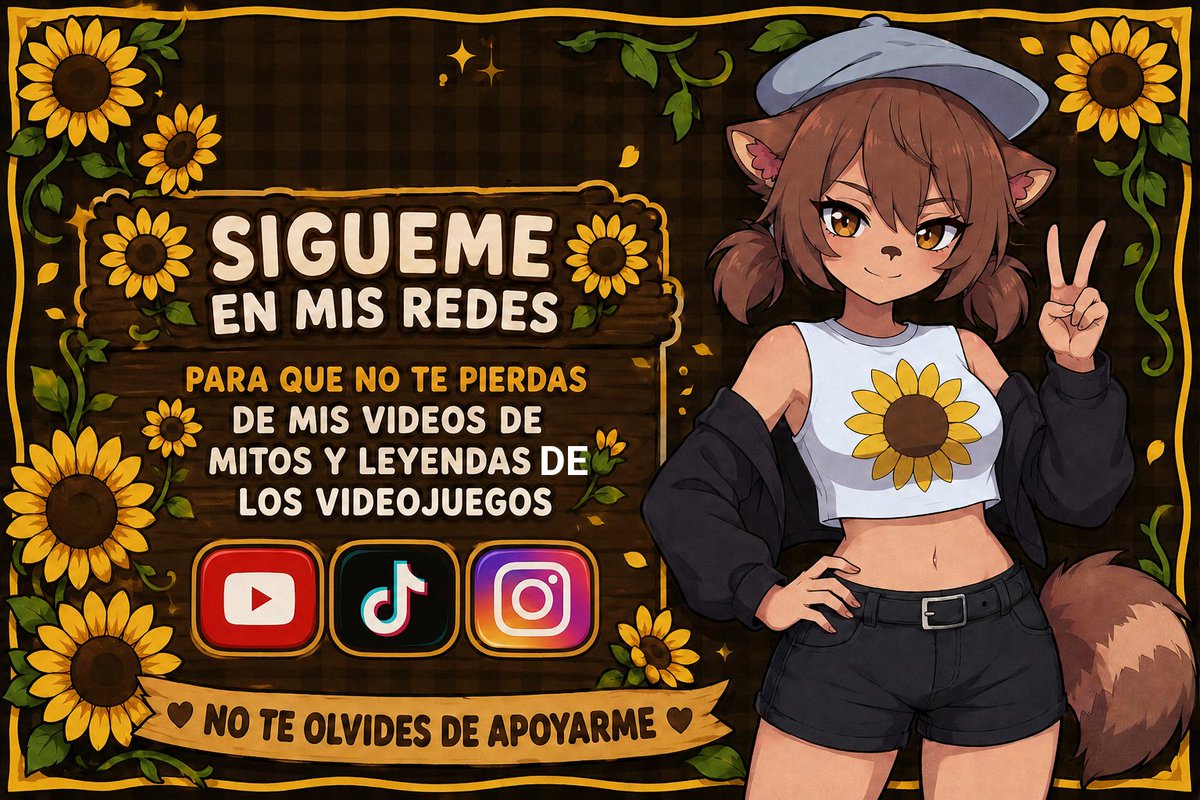 Mogambuzz's tweet photo. Holi mis amores bellos, les recuerdo que tengo mis otras redes donde subo contenido de mitos y leyendas en los videojuegos si interesan

No importa Siganmen en las tres redes para que me apoyen mucho 🦝💛

Links de mis redes en los comentarios 👇🏻 https://t.co/hKUlsu1Q9u