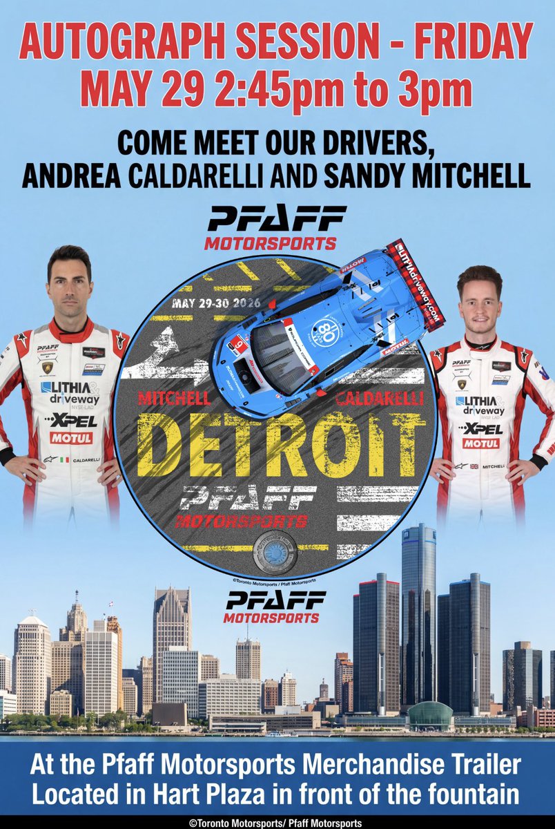Come on by and meet the drivers of the Pfaff Motorsports