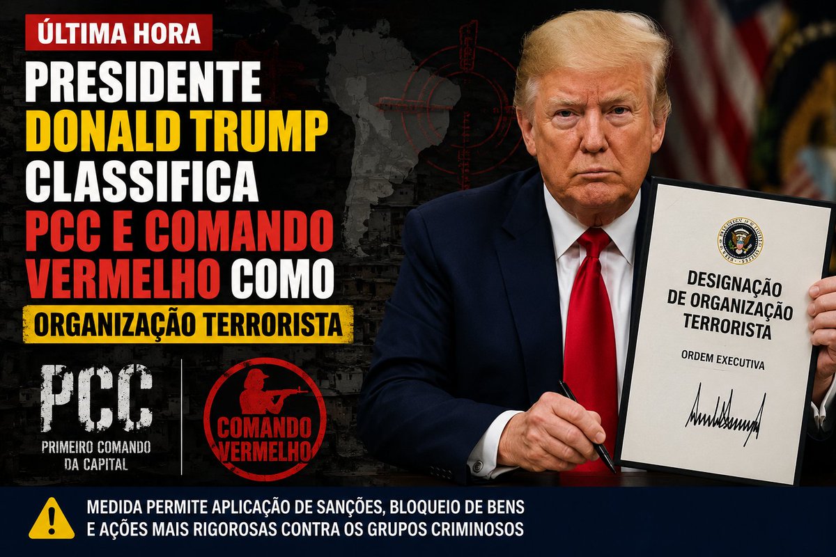 eu_irado's tweet photo. O secretário de Estado dos EUA, Marco Rubio, anunciou que o PCC e o Comando Vermelho serão classificados como organizações terroristas pelo governo americano. https://t.co/QIXBnY1nhw