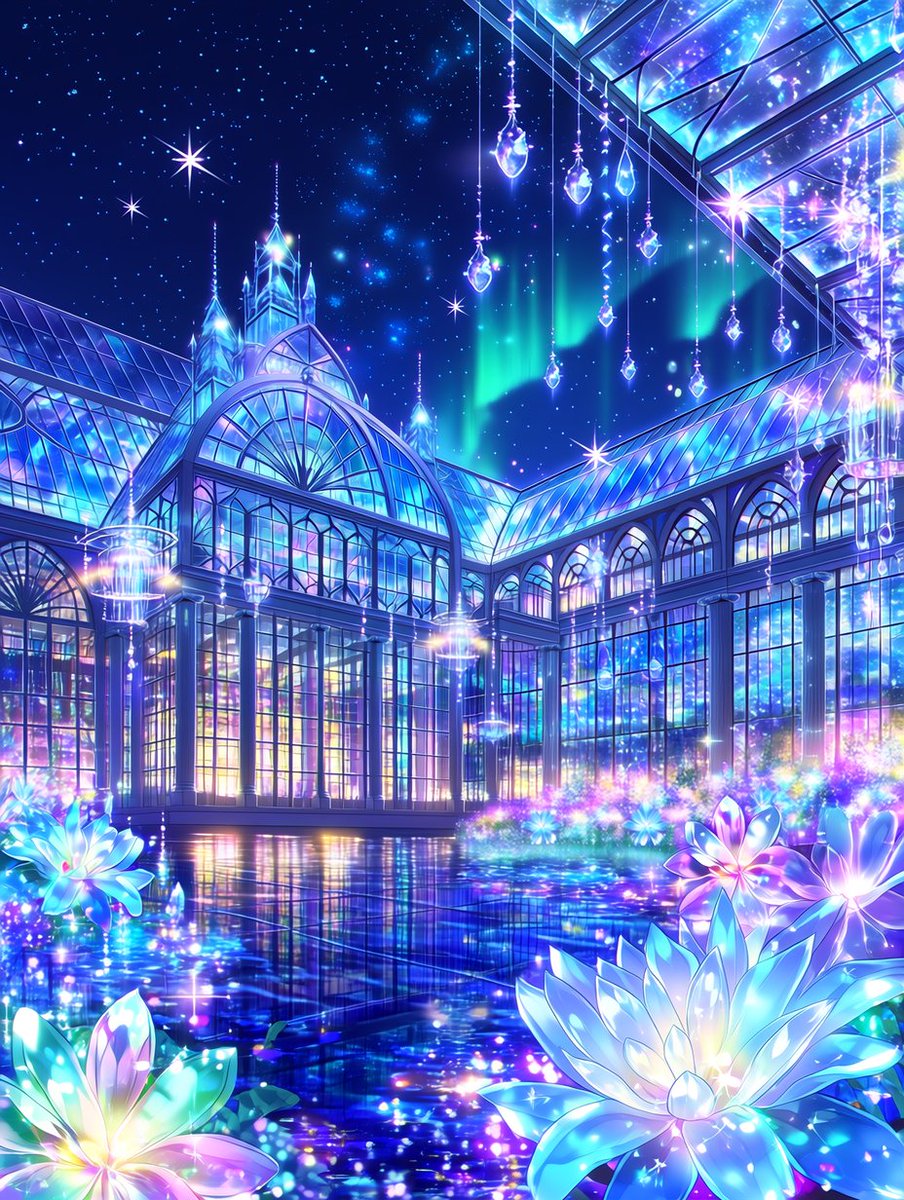 amari_AI_art's tweet photo. ( ϶’ᗜ’)϶＜星空コレクション🌙

星飾りいっぱいの月ベッドと、
夜空が広がる幻想温室をまとめた、
深夜テーマの背景セットです🌌✨

立ち絵やイラストの背景などに🌟

🆗加工、商用利用
🆖プロフの固定を必読
#あまりのフリー素材 https://t.co/kxWqinJsAn