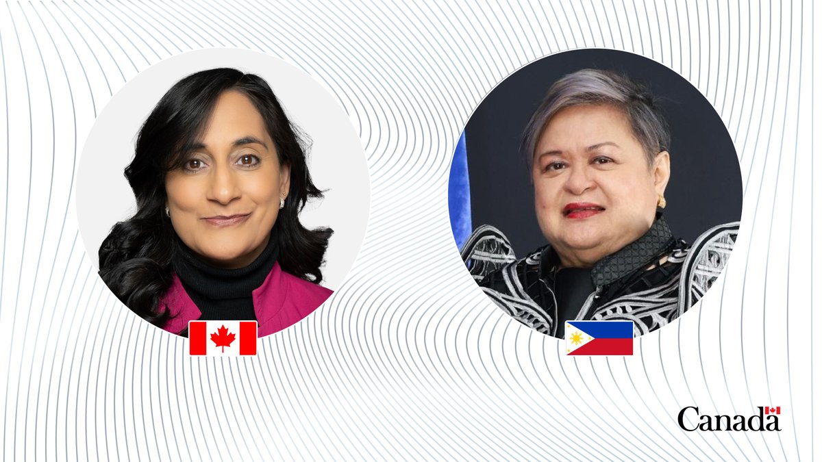CanadaFP's tweet photo. This morning, Minister Anand spoke with Theresa Lazaro, Secretary of Foreign Affairs of the Philippines, to outline next steps to elevate the Canada-Philippines bilateral relationship. The ministers look forward to seeing each other again at the ASEAN summit in July. https://t.co/O4J8KkRbWQ