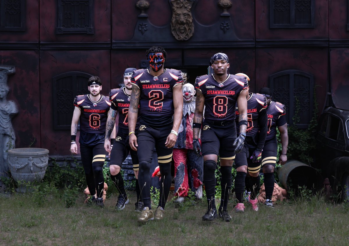 QCSteam's tweet photo. Something wicked is coming to the Quad Cities… 👀😈

The Halfway to Halloween jerseys have officially been unleashed 🎃

Catch them live at the Nightmare on River Drive next Saturday, June 6th, as we take on the Green Bay Blizzard‼️

🎟️: https://t.co/xjfVioj7o5

#sQUADCITY https://t.co/1PQ7eKMnNA