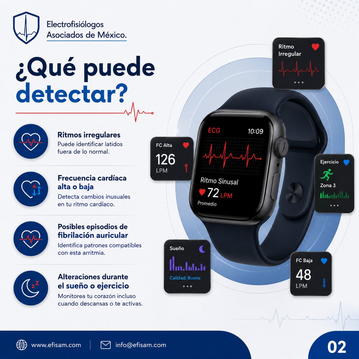 efisam_MX's tweet photo. Tu smartwatch puede ayudarte a detectar señales importantes… pero escuchar a tu corazón va más allá de una notificación.

#EFISAM #Cardiología #Electrofisiología #Arritmias #SaludCardiaca #Smartwatch #Corazón #MonitoreoCardiaco #FibrilaciónAuricular #TecnologíaMédica https://t.co/5wPl3Fb0oT