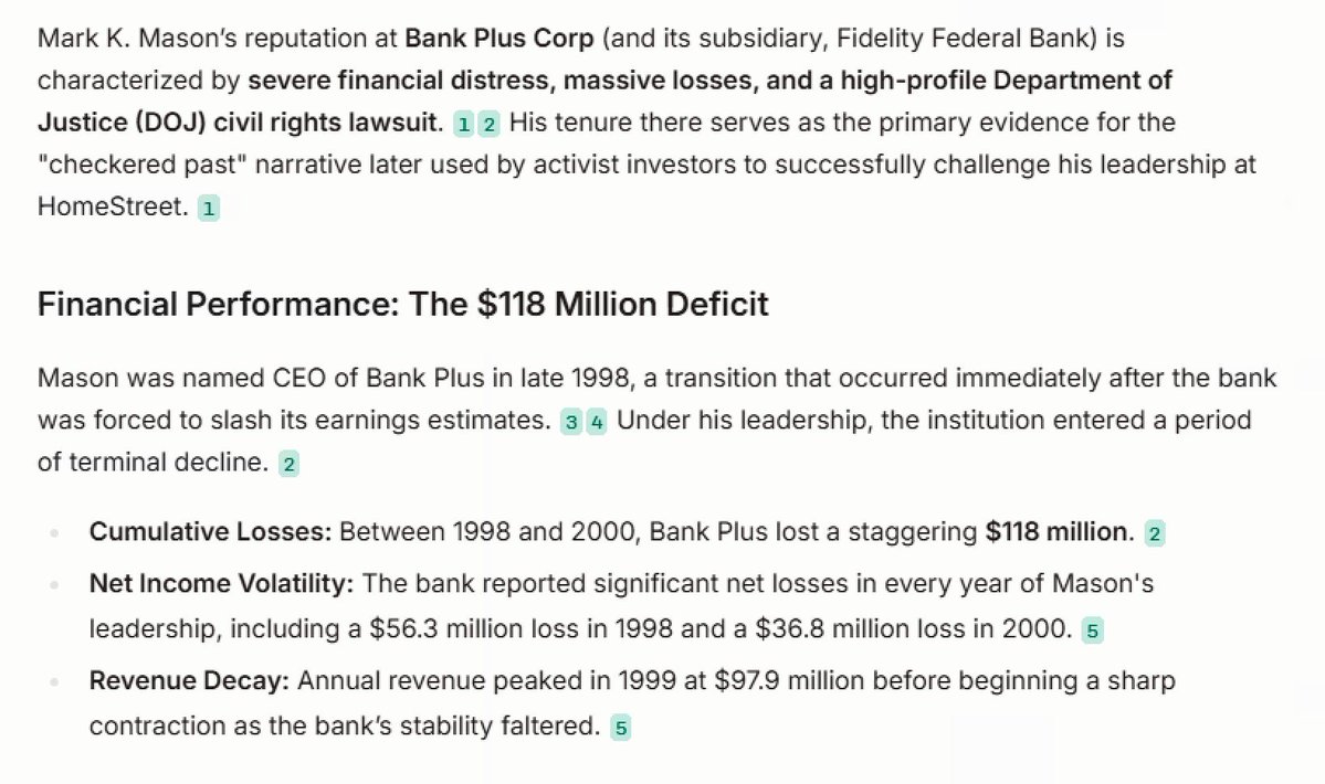 MadolynMaddenMD's tweet photo. @OurBank3 @PhilTimyan I prompted AI for a description of Mark Mason's tenure at Bank Plus...is it accurate or a hallucination? https://t.co/ksudW8mZUB