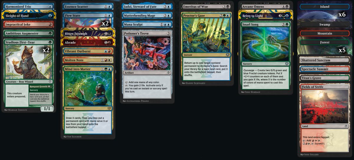 DraftChaffPod's tweet photo. This one was basically a legacy deck! Bring to Light was more funny than good but it did come in clutch a few times🏆 https://t.co/XiHfCc2pE5