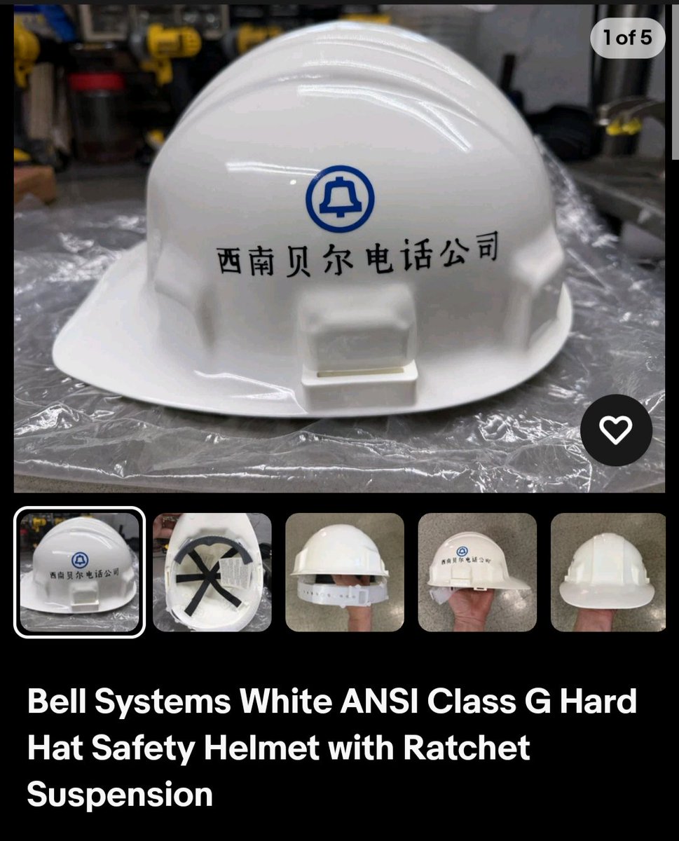 BuddyrooAv's tweet photo. What is the context behind the Chinese Southwestern Bell hard hat? https://t.co/J1xROPVRqQ