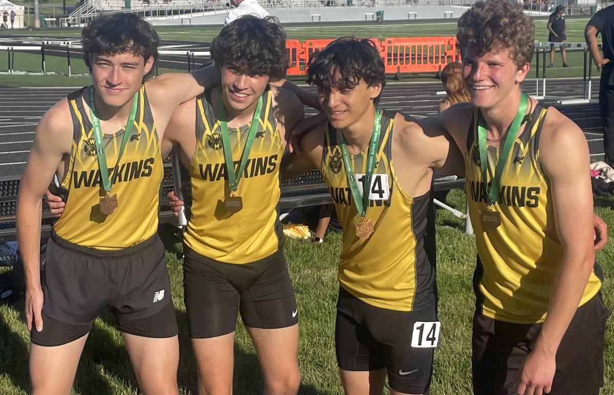 WM_Warriors's tweet photo. 🚨 SCHOOL RECORD 🚨
Boys 4x800 #StateBound
Pierce Lott, Chase Marcum, Connor Black, Ethan Martinez 
@WMXC2015 
@WMHSAdminTeam 
@Newark_Sports https://t.co/B0OiiTKrVW