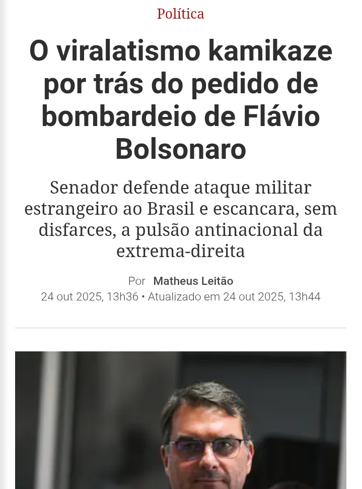 rv_sebastiani's tweet photo. @orlandosilva Qualquer brasileiro que comemorar isso, e não for um completo alienado ou um idiota, é um TRAIDOR DA PÁTRIA!

A decisão prejudica o povo brasileiro como um todo e não acaba com as facções. Realizou os sonhos do Flávio Bolsonaro que chegou a pedir aos EUA pra bombardearem o Brasil https://t.co/GLuBuKPDxJ