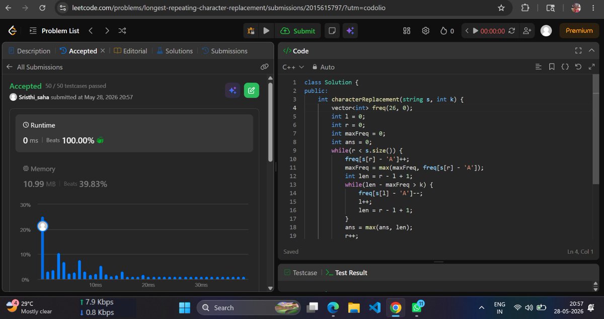 sristhi_saha's tweet photo. Solved 2 Sliding Window problems today.
Learned Redis Pub/Sub, Pipeline & Transactions.
Started learning Microservices.
Also worked on sitemap generation for better eCommerce SEO.
#DSA #SlidingWindow #Redis #Microservices #BackendDevelopment #WebDevelopment #SEO #Ecommerce https://t.co/FrwGbkRoUz