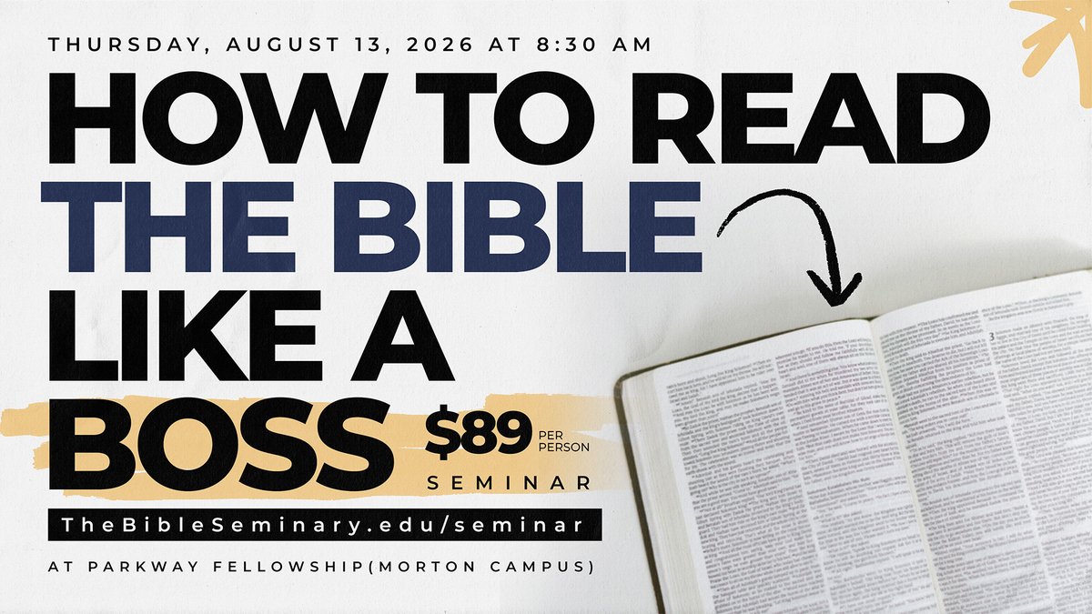 BibleSeminary's tweet photo. If you love the Bible and want to learn how to study, understand, and apply it faithfully in your daily life, this seminar is for you!
More info and registration: https://t.co/81RzMMU1Du https://t.co/VgbQm8bGCp