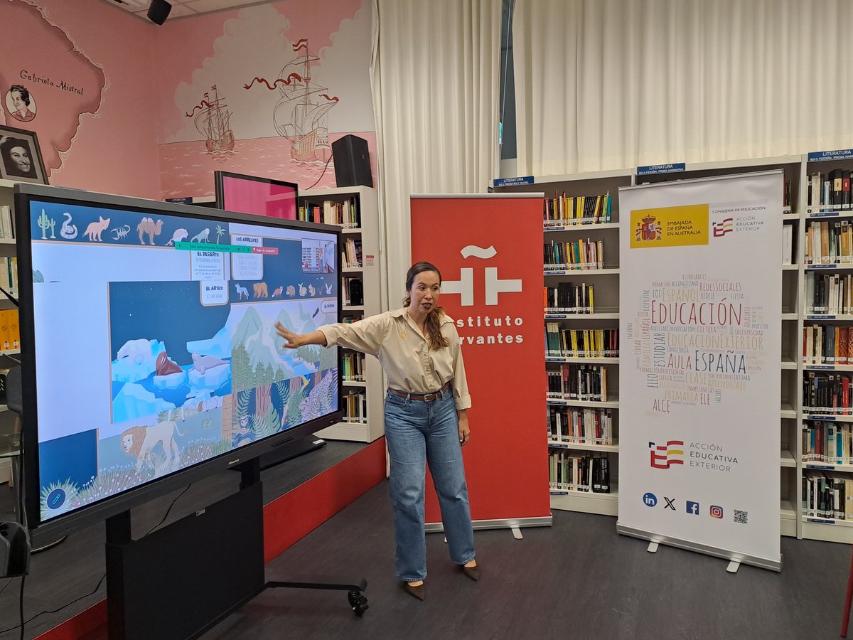 education_spain's tweet photo. 🪸 Agradecemos a @nunezlendo el excelente taller “Exploradores de la naturaleza: Biodiversidad en el aula de español”, impartido ayer en Sídney. https://t.co/ERW6D4gZm9
