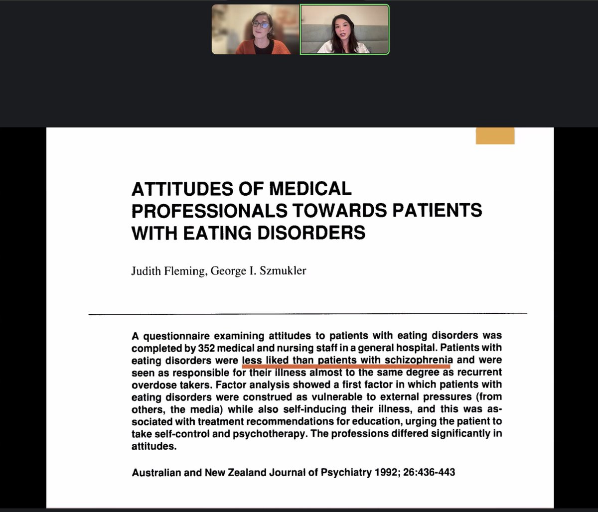 sanilrege's tweet photo. Last night’s webinar on eating disorders with Dr Karen Spielman and Dr Lilian Zou 
Sometimes the barriers in treatment are in the attitudes around the patient. 🚨

If we see someone as “difficult”, “resistant”, or “not trying hard enough”, treatment changes. 

Another important aspect raised was how  GLP-1 receptor agonists add a new dimension.

These drugs act on appetite, satiety, reward and weight but they also enter a system shaped by body image, shame, control, restriction and bingeing.

A simple clinical point:🚨
Please screen for eating disorders in patients starting or taking GLP-1 receptor agonists

Full on demand version coming on the Academy soon.