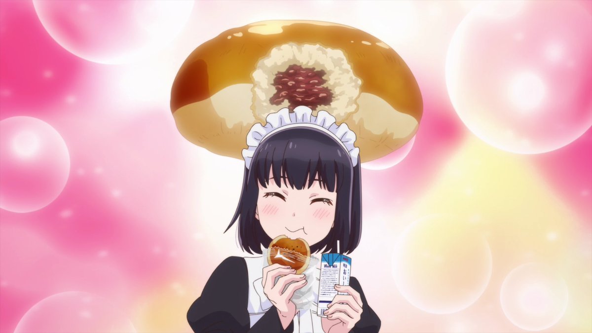 mighty772's tweet photo. #メイドさんは食べるだけ 4話。橘スズメ、アパートの特定の位置に放置されている段ボールの謎を明かすべく張込み→アンパン・牛乳と共に!つまりはスタイルから!その後、ツバメの為と理由を知り納得。小松菜々の公共料金支払いにコンビニまで同行。その見返りとしてフライドチキンをget、その食べ様が◎ https://t.co/y6q2E5S8sH