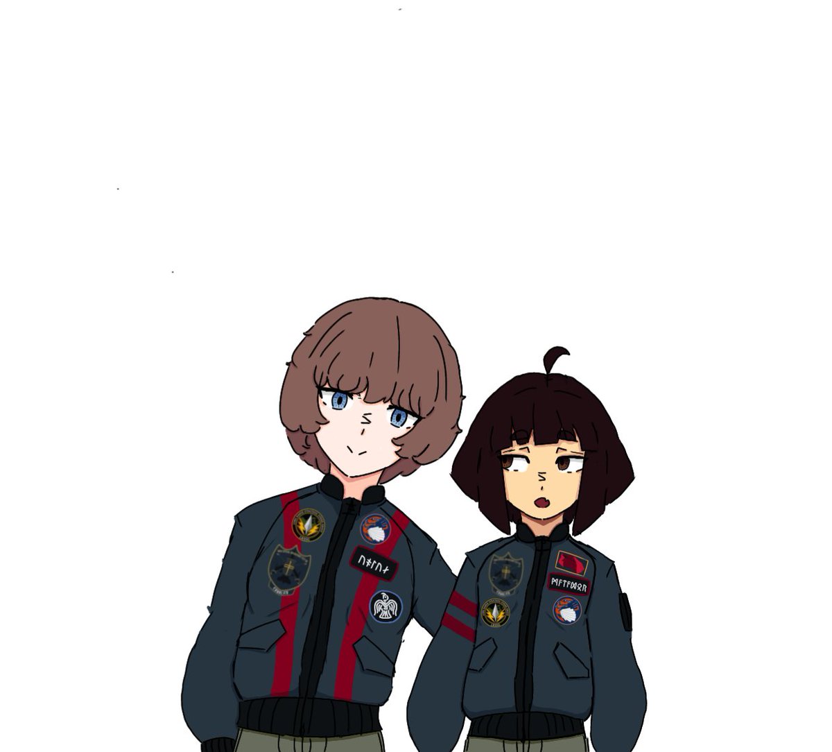 Tac_Loaf_II's tweet photo. The Seer and the Bullfighter [wip]
Rahko (a friend's gal) with Ashley (Bread-Chan) https://t.co/hU2psLy56d