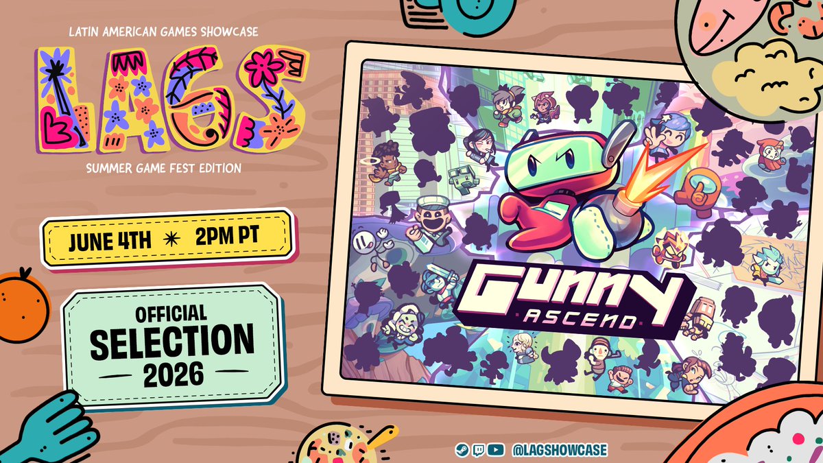 SunnaStudio's tweet photo. We'll be on #LAGS2026 Summer Game Fest Edition!  

Our NEWEST trailer with a HUGE drop of new indie characters in our game... check it out! @LAGShowcase 🤯

#indiegames #indiedev https://t.co/Ya1HUndRjL