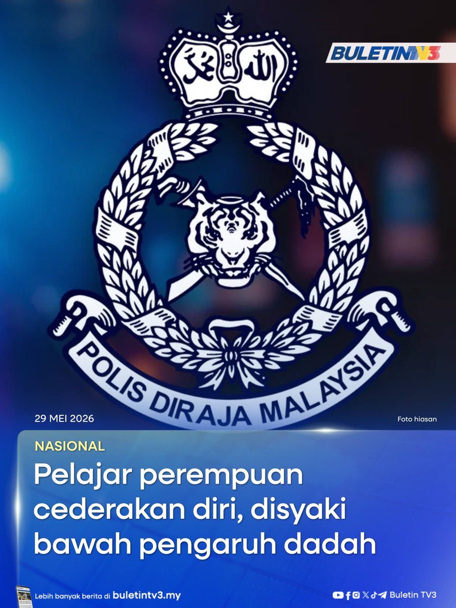 BuletinTV3's tweet photo. NASIONAL | Seorang remaja perempuan berusia 14 tahun disyaki berada di bawah pengaruh dadah jenis ‘mushroom’ bertindak mengelar leher dan pergelangan tangannya di sebuah rumah di Jonker Walk, Melaka, pada Ahad lalu.

#BuletinTV3 #BeritaTerkini #PenyalahgunaanDadah #KesRemaja #JonkerWalk #BeritaJenayah