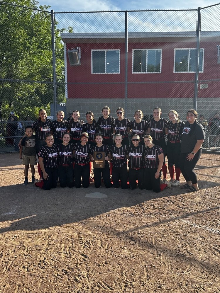 UGHSBroncos's tweet photo. UG Broncos Softball are Regionals Champs with their 10-0 victory over South Milwaukee tonight! Congrats girls! ❤️🤍🖤🥎 https://t.co/rDzfazTqDp