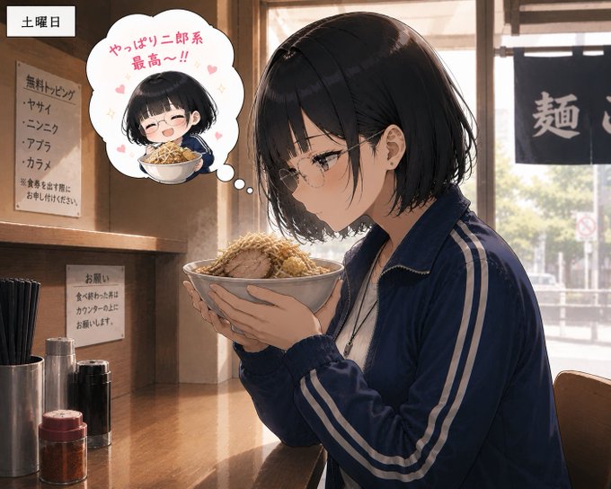 やっと土曜日にニンニクマシマシの二郎系ラーメンが食べれるシズちゃん先生 