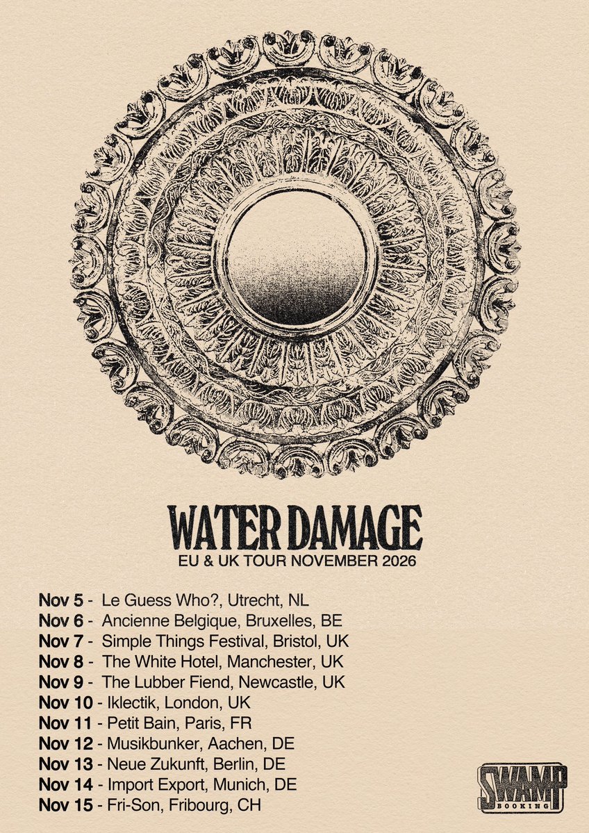 12XUrecs's tweet photo. Water Damage return to the UK and EU this november 
@CardinalFuzz https://t.co/SBmoLz5iiX