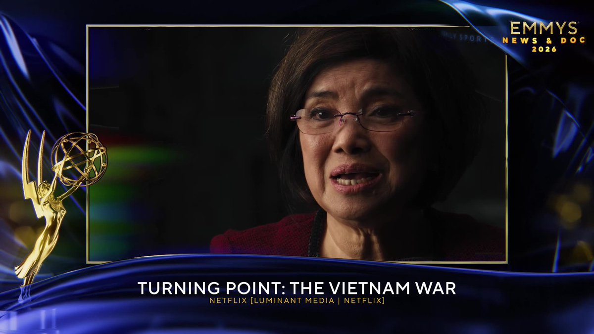 TheEmmys's tweet photo. The #DocEmmys Award for Outstanding Research: Documentary goes to Turning Point: The Vietnam War (@netflix). https://t.co/sY4NKzdu39