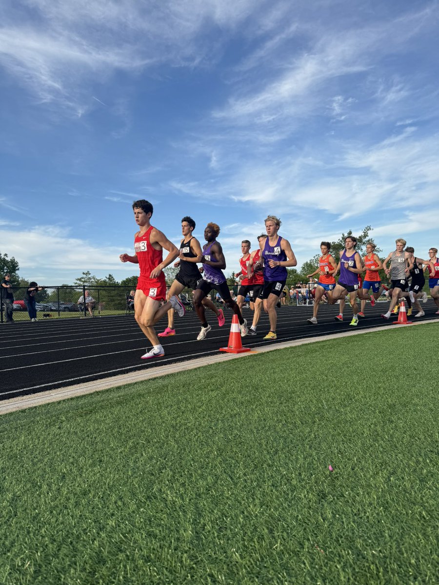THS_TF's tweet photo. Landon Crawn takes over what was looking to be a kickers race in the 1600m on lap 2 to run a gutsy race and finish 8th at the 2026 Plainfield Regional! https://t.co/Dfro6aJrdl