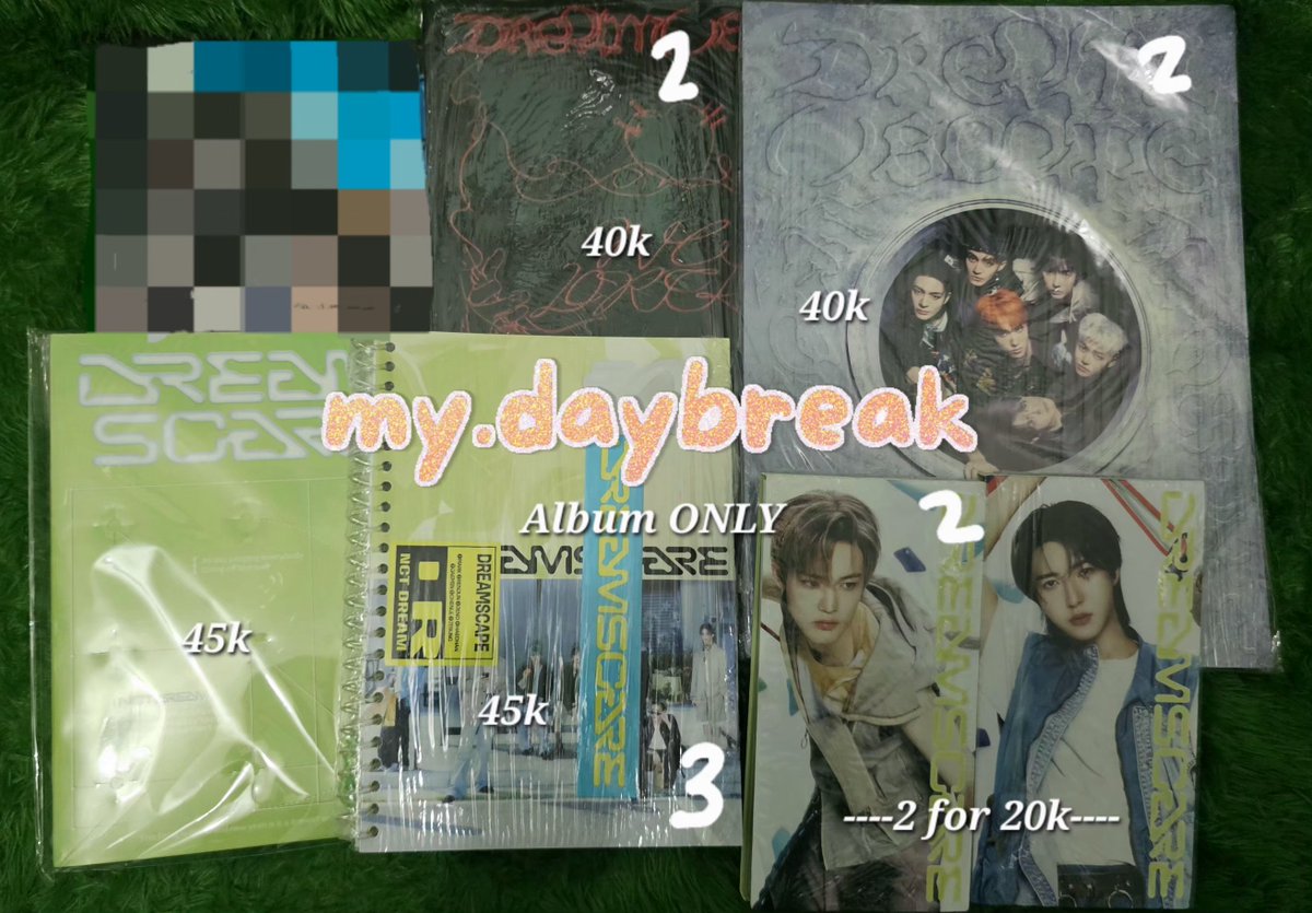 mydaybreak_'s tweet photo. Maaf dm yg belum direspon ya 🙏 ada hal di rl yg harus diutamain 🙂

Update WTS aab NCT 127 Dream Doyoung

SOAR Album 1
Promise 4
Dream()scape set 2

Yg lain bisa lihat foto yaa.

Harga exclude admin n pack
Dom Jakarta

#doyoung #jajannct #pasarnct #nct127 #nctdream #nct https://t.co/dLLlenrYJC