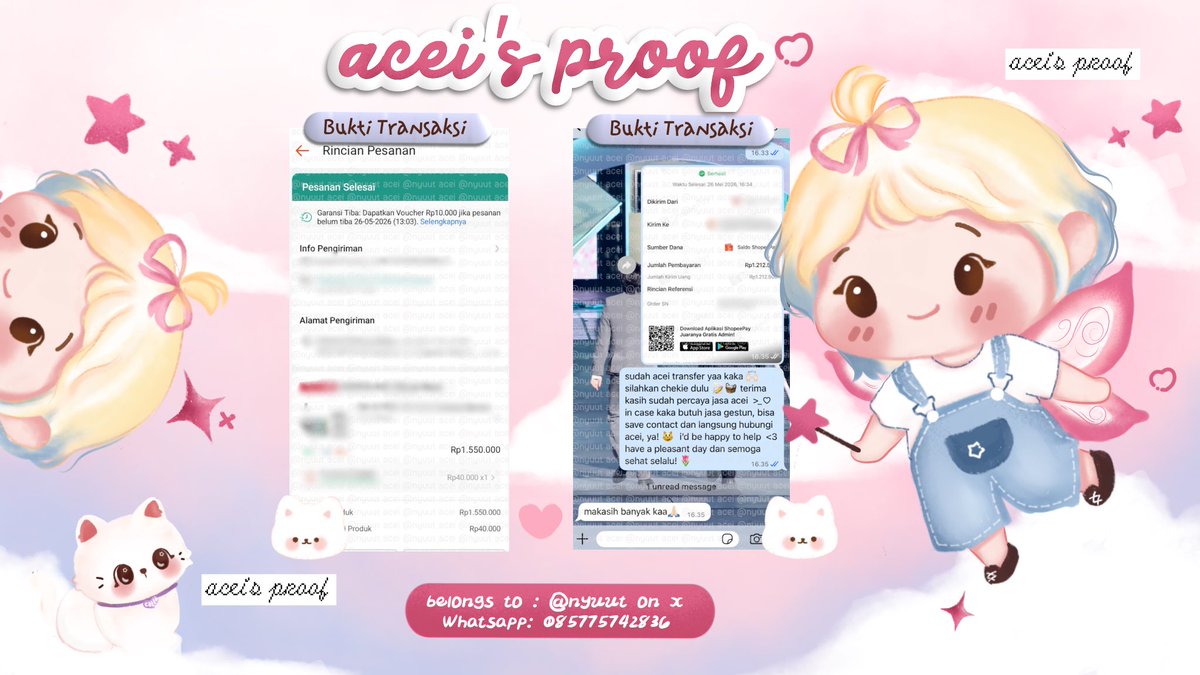 kedaiacei's tweet photo. ˚₊‧꒰ testimoney by acei ꒱ ‧₊˚

˚ʚ♡ɞ˚ tiktok paylater 78Ok 
˚ʚ♡ɞ˚ tiktok paylater 52Ok   
˚ʚ♡ɞ˚ bca paylater 43Ok        
˚ʚ♡ɞ˚ spaylater 1.4jt https://t.co/Lt3TIga7dD