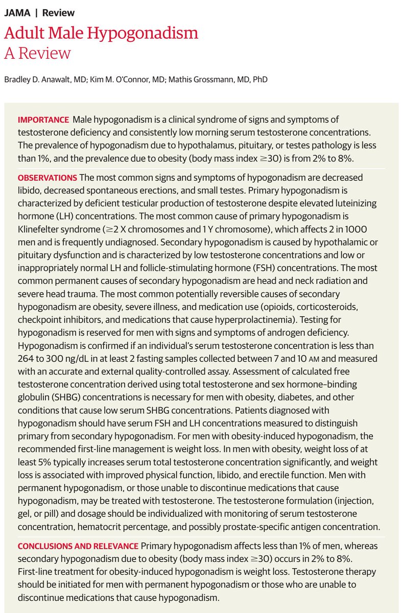 MHcsba's tweet photo. JAMA 2026: Hipogonadismo masculino 
#MedEd #MedTwitter #MedX 
doi:10.1001/jama.2026.8526
https://t.co/cL7saZNryb https://t.co/SuNX8R2xiF