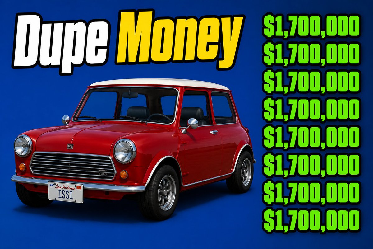GGlitchgod's tweet photo. ⚠️Dupe Money⚠️Do You Got👀On Your Account?
Dupe Money💰💰
BEFF Apart-Trade-In Money (also a form of frozen $)
BEFF Purchased Luxos &amp; MK II's (frozen $)
💯it's dupe money boys! after further review only cars sold on my account was from: Mule Custom Duplication Method #fyp https://t.co/RdUHZkzlKf