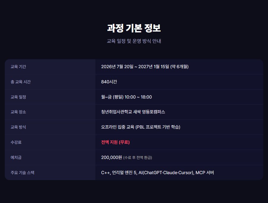 cloudsansan's tweet photo. 게임프로그래머가 꿈인 사람? 평균 취업률 81% 사업 알려줄게!
26.05.26 - 06.30 청년취업사관학교 새싹 영등포캠퍼스에서하는 AI 게임프로그래머 양성교육

👉 https://t.co/lFSMNS6TFN https://t.co/xLqHbenLcw
