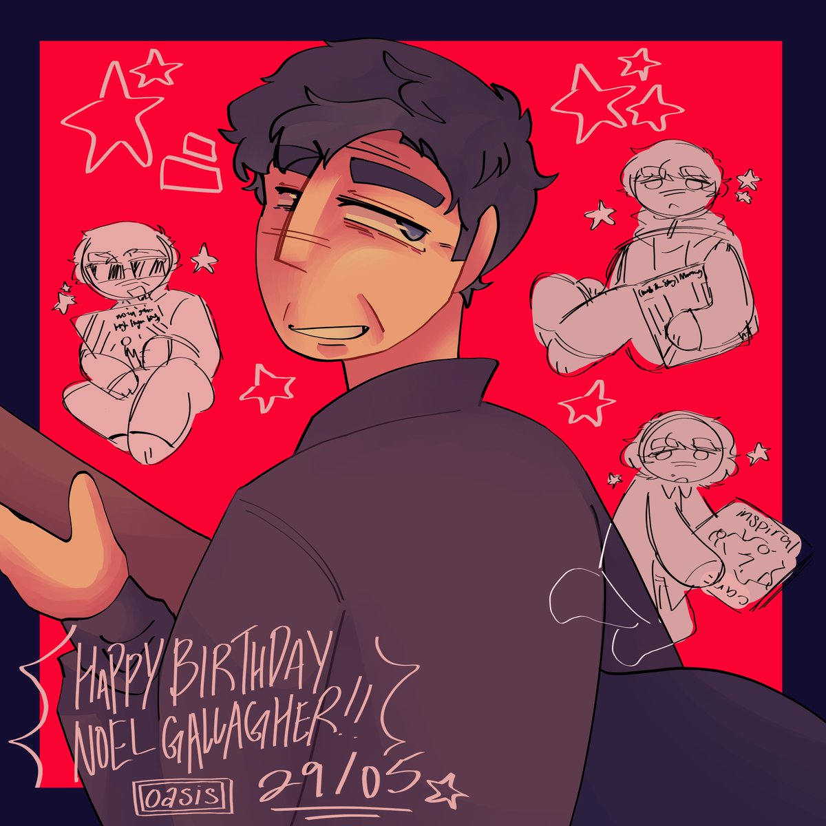ogkrcast's tweet photo. #happybirthdaynoelgallagher !!! :3c https://t.co/IaPTJLGH2J