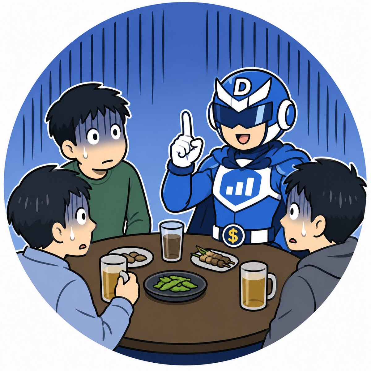 high_divided_m's tweet photo. パパ友飲み会にて。

「なかなか貯金が貯まらない」と言うパパ友に、
「高配当株でインカムゲインを増やすのが一番☝️」
と答えたワタシ。

返ってきた言葉は、
「その元手がないんだよ」

……正論である。

飲み会で安易にお金の話をするのは注意だぞ。
ハイトウマンとの約束だ！ https://t.co/kf0U8dlROg