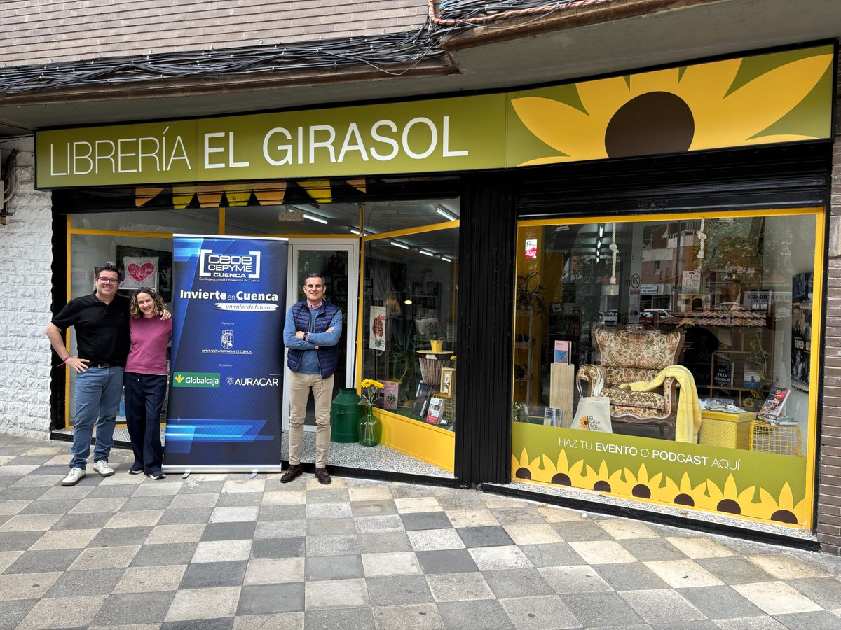InvierteCuenca's tweet photo. El proyecto  @InvierteCuenca ofrece su asesoramiento a la Librería El Girasol, de reciente apertura @ceoecuenca @DipuCuenca @SomosGlobalcaja @somos_auracar https://t.co/dF7oBJn6ov https://t.co/rUgXfmBBDd