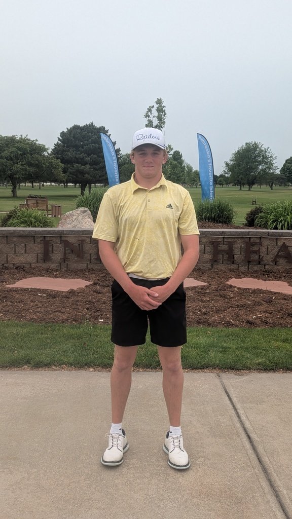 LoganViewRaider's tweet photo. There were a couple of scoring errors in Class C that have now been corrected. Drake Hegy cards a 79 in round two of the Class C State  Tournament. Two day total of 159 to finish in a tie for 42nd place. Great season Drake! https://t.co/Dd8Sg9Wnvx