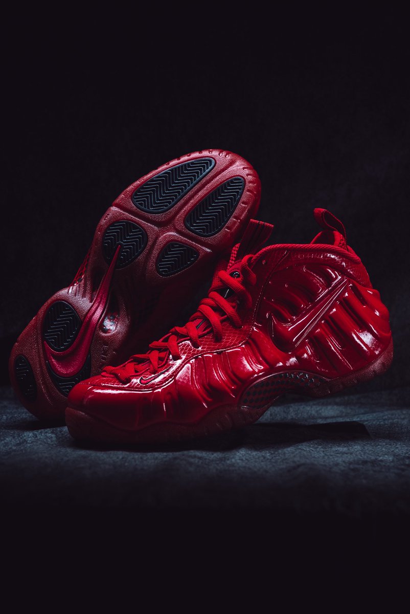 leebaron2's tweet photo. The Nike Air Foamposite Pro “Gym Red” returns in a bold all red build inspired by the fearless energy that made Foamposites a streetwear staple.

Men’s sizes 9-14 available Friday, 5/29/26 in store and online at https://t.co/l4Bc4USGwO + The Lee Baron App. https://t.co/gx9GLK2y7D