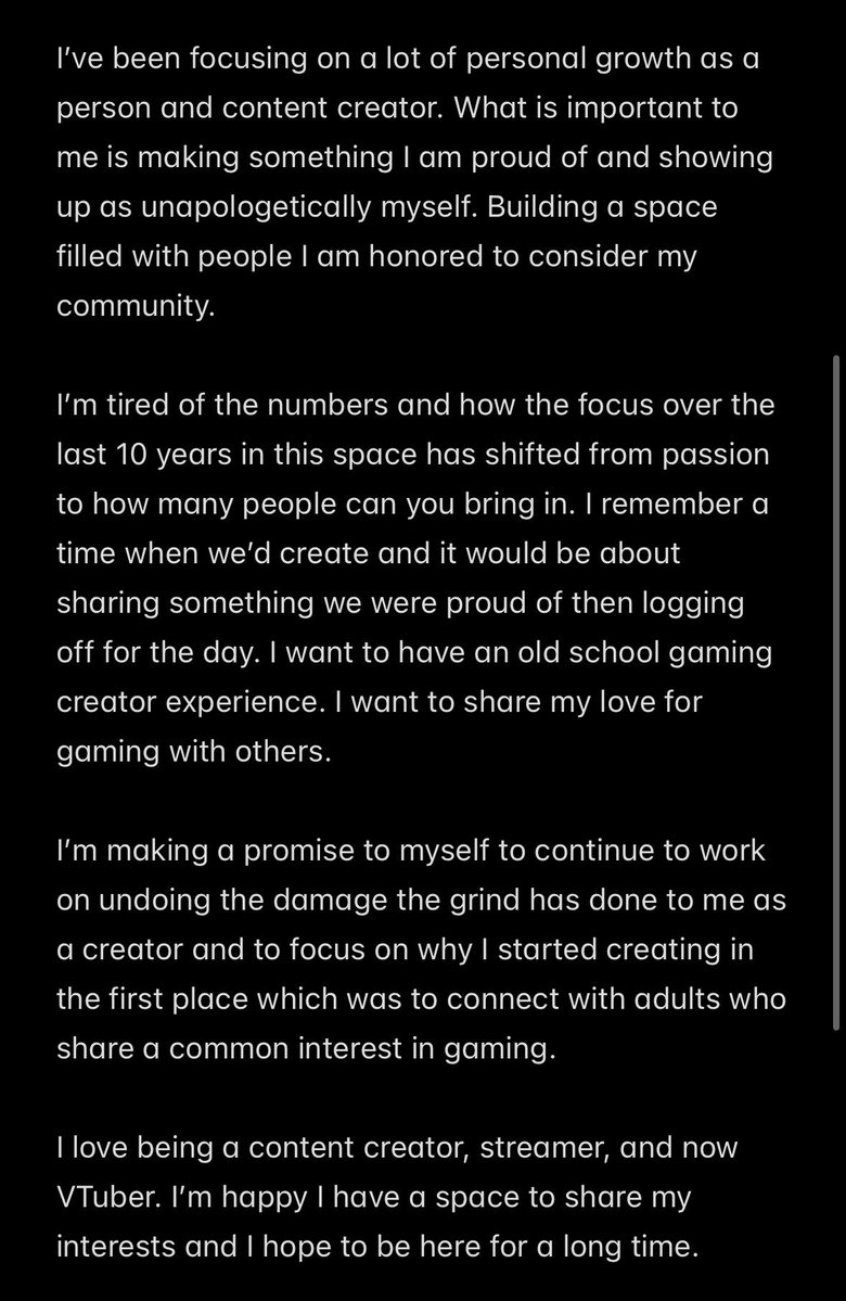 Lore__VT's tweet photo. It’s a little long. I know I don’t need to share this but it’s been on my mind for a while and I kept trying to figure out how to get my thoughts translated to words. 

Maybe there are creators who relate. Thank you for reading! I promise it’s nothing bad. 🌿 https://t.co/cknoZkrExy