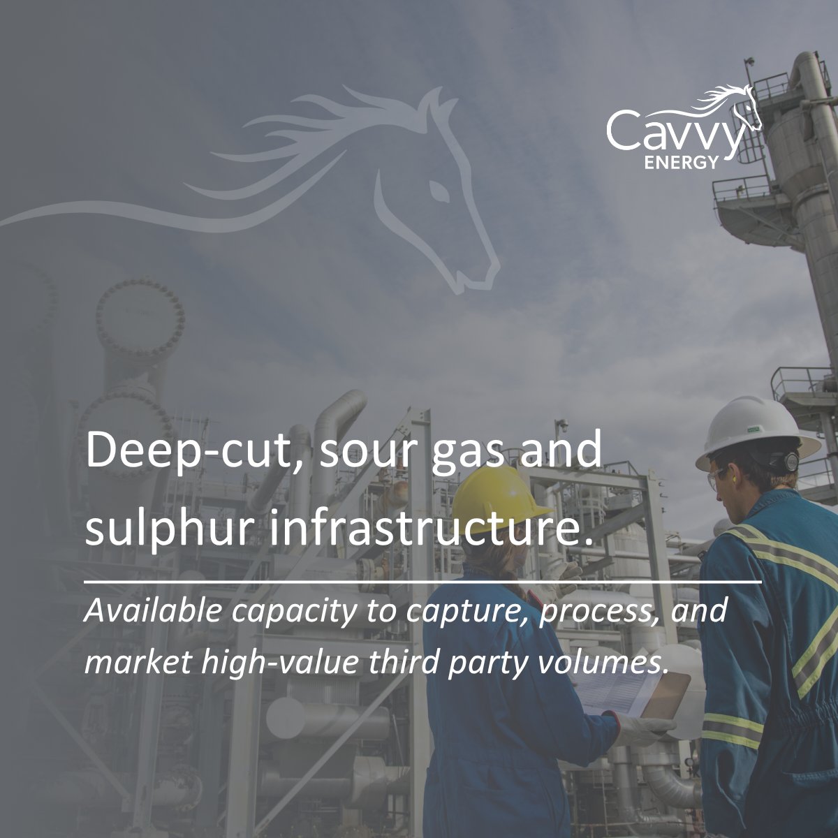 CavvyEnergy's tweet photo. Cavvy owns &amp; controls critical deep-cut, sour gas and sulphur infrastructure with available capacity to capture, process, and market high-value third party volumes.

We are excited to continue delivering strong results. https://t.co/mu5QVnacC6